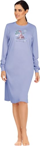 Comtessa Damen-Nachthemd Interlock-Jersey hellblau Größe 44 von Comtessa