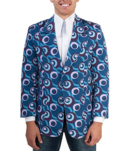 Comycom 70er Jahre Disco Party Sakko Dots blau XL von Comycom