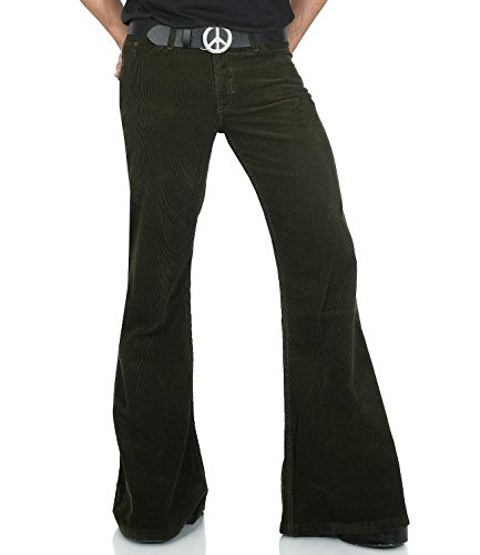 Comycom 70er Jahre Herren Cord Schlaghose Star dunkelgrün 34W / 34L von Comycom