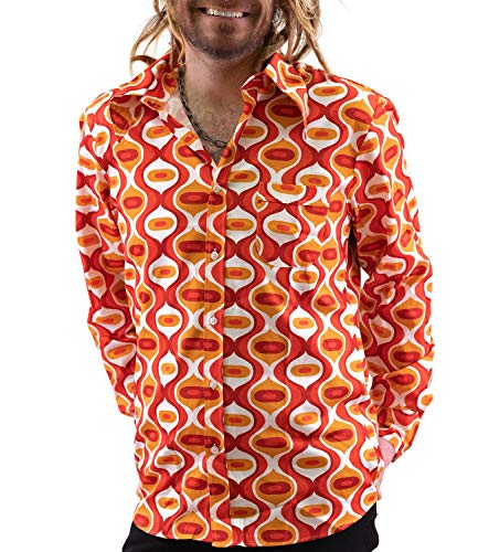 Comycom 70er Jahre Muster Party Hemd Drops orange XL Comycom 70er Jahre Muster Party Hemd Drops orange XL von Comycom