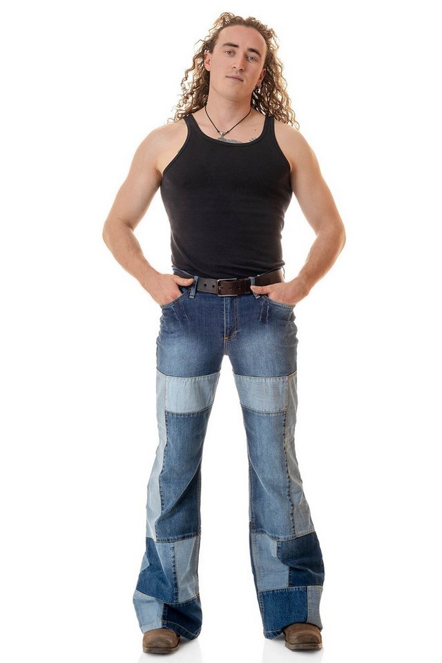 Comycom Bootcut-Jeans Herren Patchwork STAR DEJA-VU von Comycom