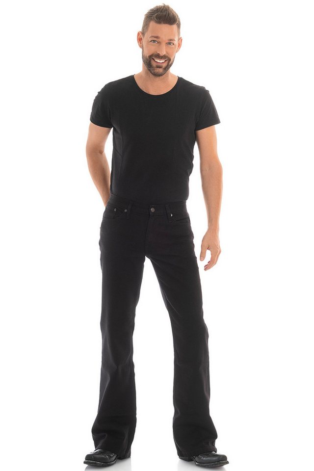 Comycom Bootcut-Jeans Herren STAR CUT GABARDINE schwarz Comycom Bootcut-Jeans Herren STAR CUT GABARDINE schwarz von Comycom
