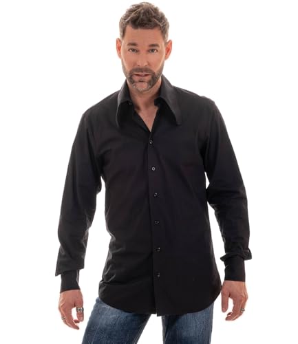 Comycom Dackelohrkragen 70er Hemd schwarz XL von Comycom