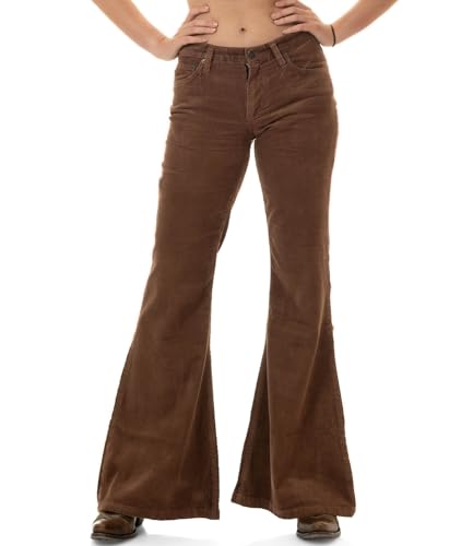 Comycom Damen Cord Schlaghose braun W34/L32 von Comycom