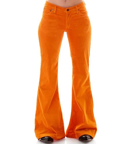 Comycom Damen Cord Schlaghose orange W29/L32 von Comycom