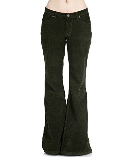 Comycom Damen Hüftsitz Cordschlaghose dunkelgrün 34/32 Comycom Damen Hüftsitz Cordschlaghose dunkelgrün 34/32 von Comycom
