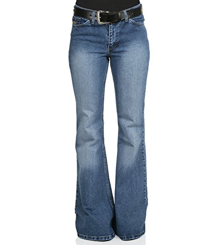 Comycom Damen Jeans Schlaghose Star Used Washed Reloaded 28/32 von Comycom