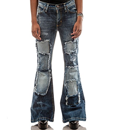 Comycom Damen Jeans Schlaghose mit Flicken Star Oldway 36/36 Comycom Damen Jeans Schlaghose mit Flicken Star Oldway 36/36 von Comycom