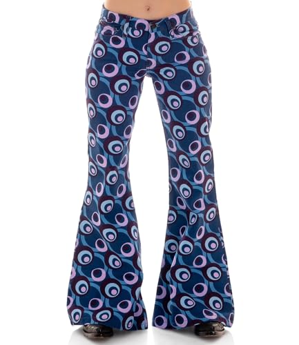 Comycom Damen Schlaghose STAR DOTS Blau W33/L34 von Comycom