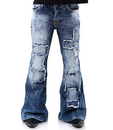 Comycom Flickenjeans Schlaghose Star Oldway 36/36 von Comycom