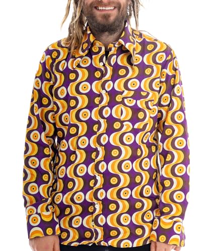 Comycom Herren 70er Langarm Hemd »Waves« violett XXL Comycom Herren 70er Langarm Hemd »Waves« violett XXL von Comycom