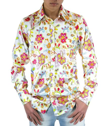 Comycom Herren Langarm Hemd weiß bunt geblümt 4XL Comycom Herren Langarm Hemd weiß bunt geblümt 4XL von Comycom