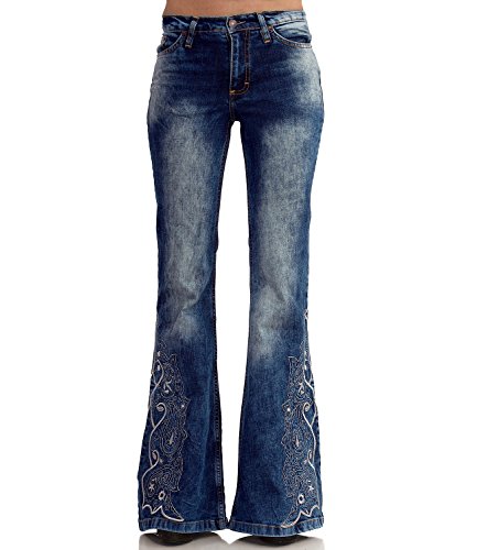 Comycom Hippie Jeans Schlaghose mit besticktem Schlag 34/36 von Comycom