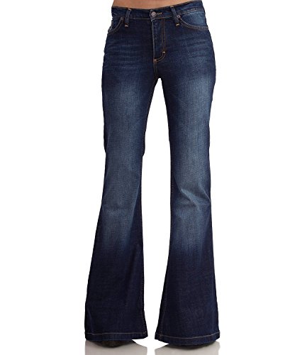 Comycom Hüftjeans Stretch Schlaghose dunkelblau Star Break 32/34 von Comycom