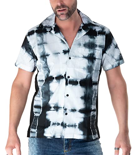 Comycom Kurzarm-Hemd Batik Schwarz-Weiß 3XL Comycom Kurzarm-Hemd Batik Schwarz-Weiß 3XL von Comycom