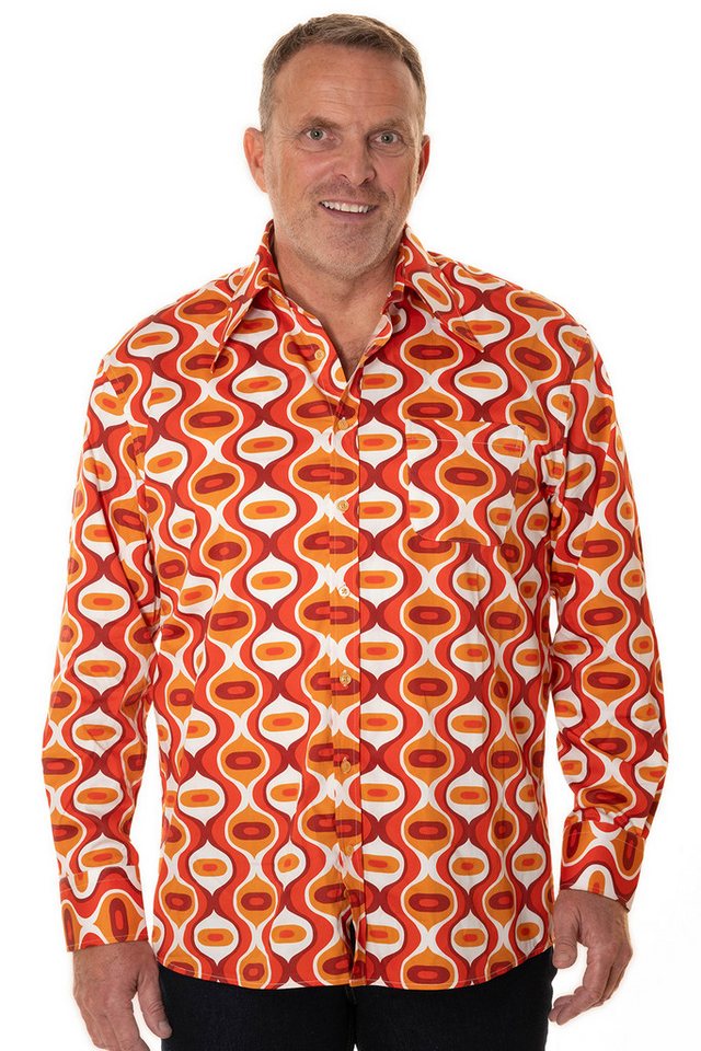 Comycom Langarmhemd Herren 70er DROPS orange Comycom Langarmhemd Herren 70er DROPS orange von Comycom