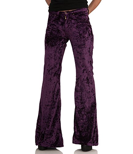 Comycom Lila Samt Schlaghose Bohemian Hippie Look 34/32 von Comycom
