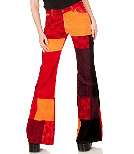 Comycom Orange Bunte Patchwork Damen Cordschlaghose 27/34 Comycom Orange Bunte Patchwork Damen Cordschlaghose 27/34 von Comycom