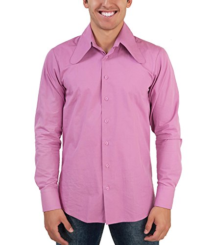 Comycom Rosa 70ger Dackelohrkragen Retro Hemd S von Comycom