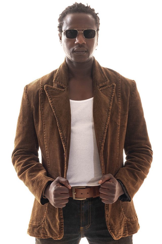 Comycom Sakko Herren Cord braun mit Enzym-Waschung von Comycom