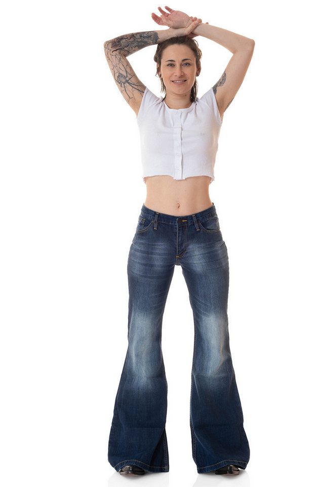 Comycom Schlagjeans Damen Jeans STAR BURN Comycom Schlagjeans Damen Jeans STAR BURN von Comycom