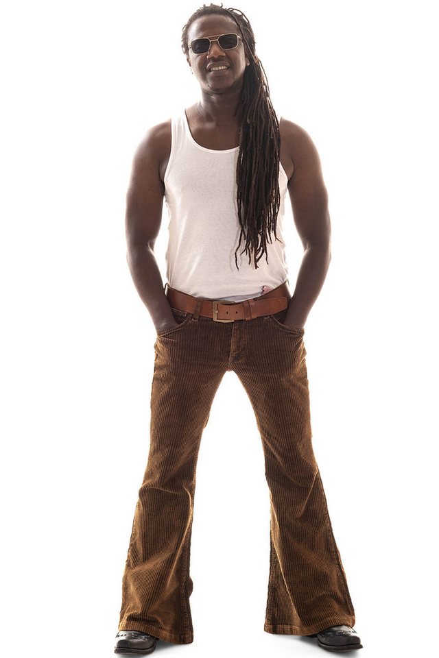 Comycom Schlaghose Herren Cord braun mit Enzym-Waschung von Comycom