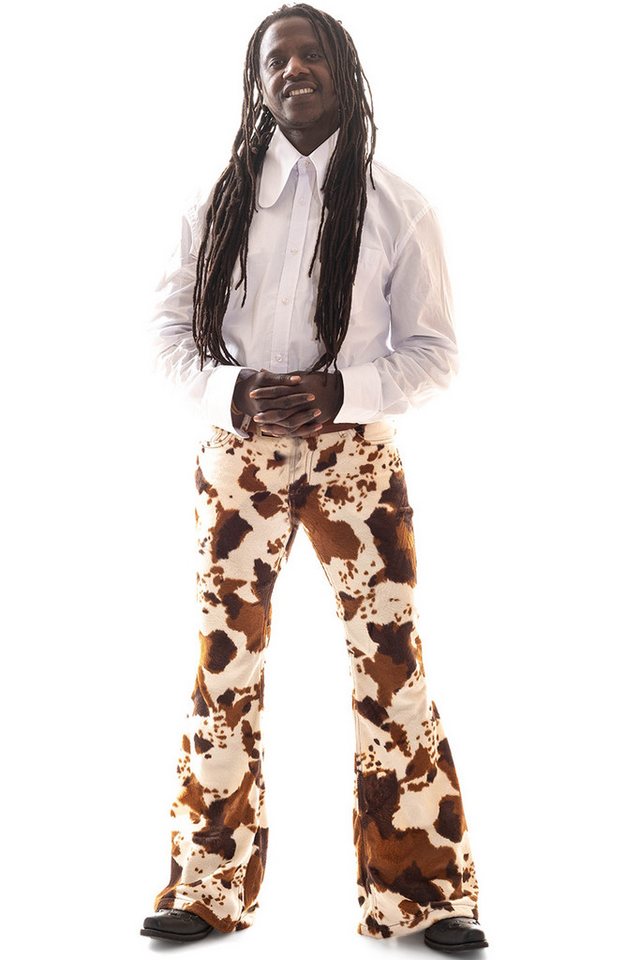 Comycom Schlaghose Herren mit Kuhfell-Muster von Comycom