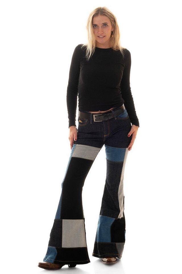 Comycom Schlagjeans Damen Patchwork STAR SECRET RELOADED Comycom Schlagjeans Damen Patchwork STAR SECRET RELOADED von Comycom