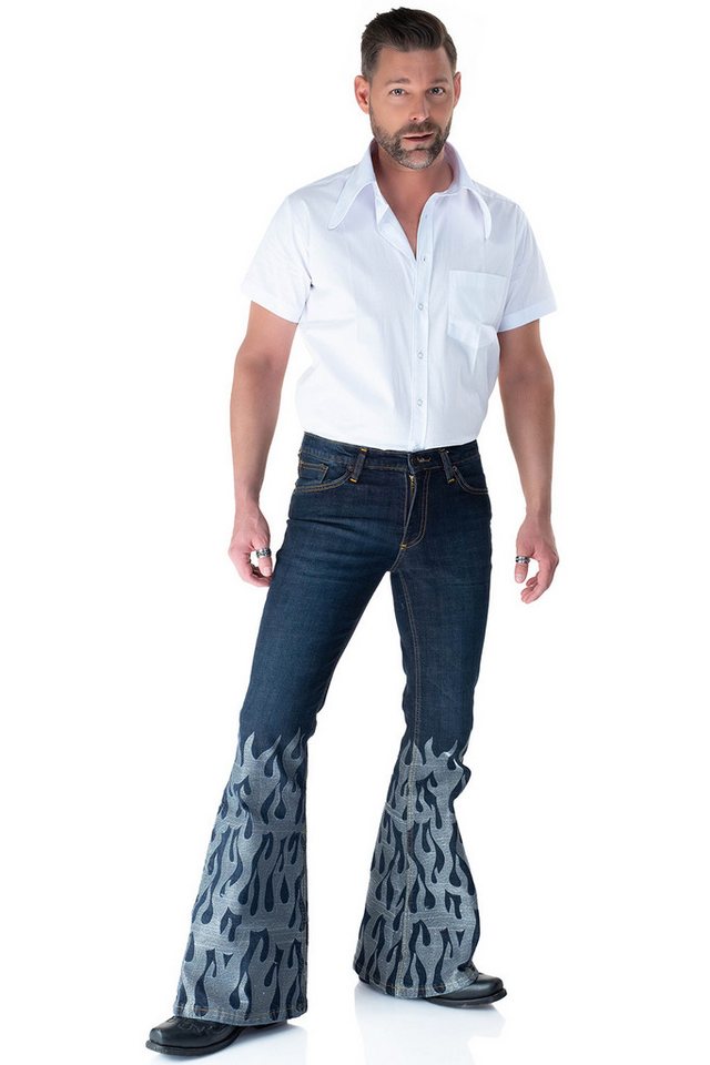 Comycom Schlagjeans Herren STAR FLAMES bestickt von Comycom