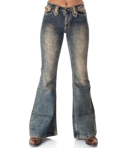 Comycom Stretch Jeans Schlaghose Dirty Look Star Rebel 27/32 Comycom Stretch Jeans Schlaghose Dirty Look Star Rebel 27/32 von Comycom