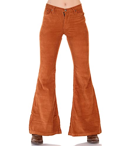 Comycom hellbraune Damen Cord Schlaghose im Retro-Look - Vintage-Hose im 70er-Style Comycom hellbraune Damen Cord Schlaghose im Retro-Look - Vintage-Hose im 70er-Style von Comycom