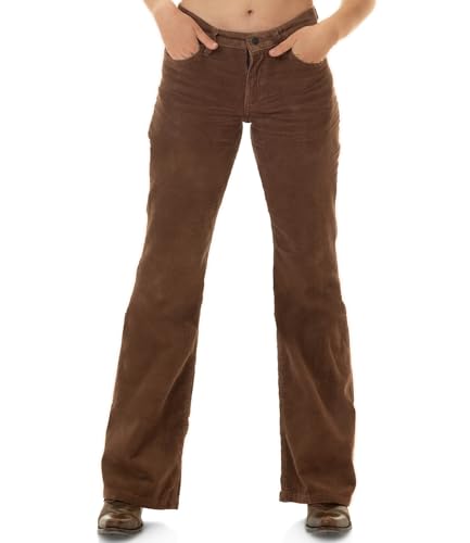 Damen Cord Bootcut Hose braun W31/L36 von Comycom