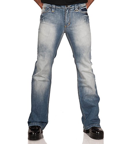 Herren Bootcut Jeans Star Blue Cut 72 32/32 von Comycom