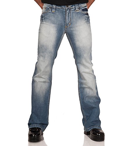 Herren Bootcut Jeans Star Blue Cut 72 34/32 von Comycom