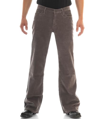 Herren Cordhose Hellgrau Bootcut 33/32 von Comycom