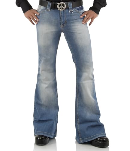 Comycom Jeans mit Schlag verwaschen Star Blue 72 hellblau 33/30 von Comycom