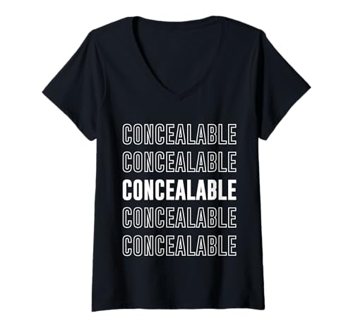 Damen Verdeckbar T-Shirt mit V-Ausschnitt von Concealable Apparel