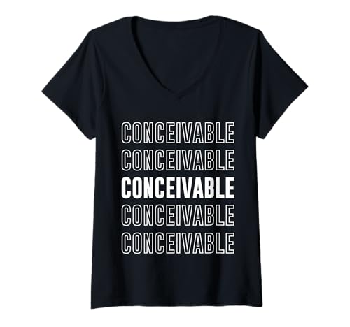 Damen Denkbar T-Shirt mit V-Ausschnitt von Conceivable Apparel