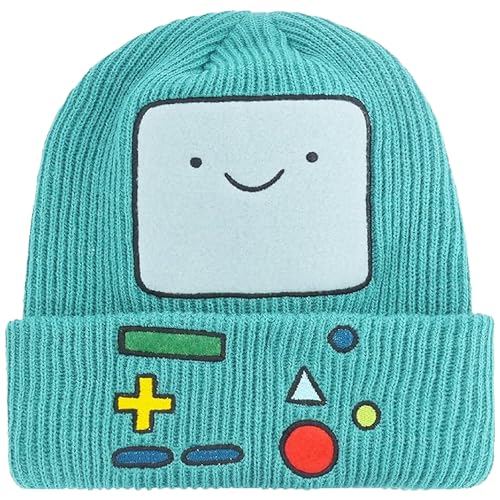 Concept One Adventure Time Beanie Mütze, BMO Cosplay Manschette Winter Strickmütze, Blaugrün, Einheitsgröße, Blaugrün/EIN Hauch von Paradies (Trace of Paradise), Einheitsgröße von Concept One