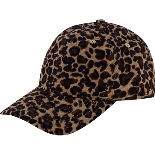 Concept One Damen C & C California Cap Leopard Print Cord Baumwolle Baseball Mütze mit gebogener Krempe Baseballkappe, Hellbraun, Einheitsgröße Concept One Damen C & C California Cap Leopard Print Cord Baumwolle Baseball Mütze mit gebogener Krempe Baseballkappe, Hellbraun, Einheitsgröße von Concept One