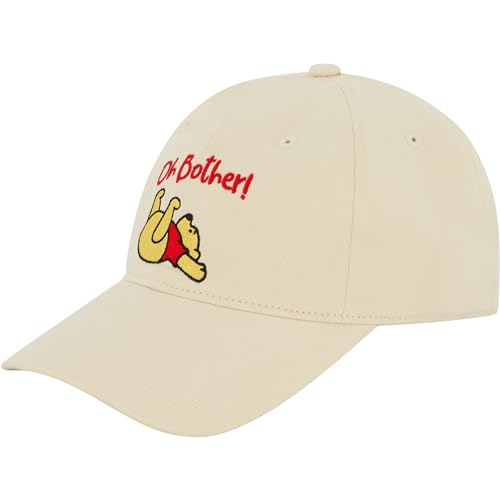 Concept One Damen Disney Winnie Puuh Dad Mütze, Verstellbare Baumwoll Gebogener Krempe Baseballkappe, Khaki, Einheitsgröße von Concept One