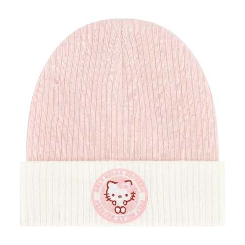 Concept One Damen Hello Kitty, Women's Ribbed Winter Knit Cap with Cuff Beanie-Mütze, Pink, Einheitsgröße von Concept One