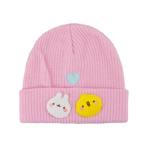 Concept One Damen Molang, Jacquard Winter Knit Cap with Cuff Beanie-Mütze, Pink, Einheitsgröße von Concept One