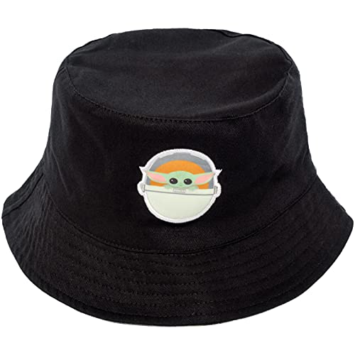 Concept One Damen Star Wars Grogu Bucket Hat, The Mandalorian Packable Travel Hat, Wide Brim Summer Hat Schlapphut, Schwarz, Einheitsgröße von Concept One