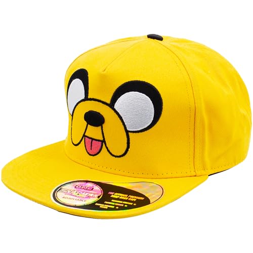 Concept One Herren Adventure Time, Jake der Hund, Verstellbare Snapback-mütze mit Flacher Krempe Baseballkappe, gelb, Einheitsgröße von Concept One