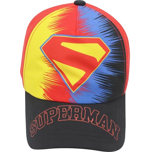 Concept One Jungen Dc Comics Superman Baseball Cap, Boy's Snapback Hat with Logo and Curved Brim Baseballkappe, Schwarz, Einheitsgröße von Concept One