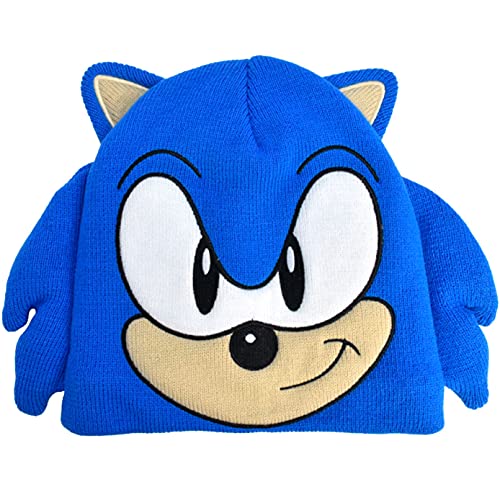 Concept One SEGA Sonic The Hedgehog Beanie für Jungen, mit Sonic, Tails und Knuckles - Blau - Einheitsgröße von Concept One