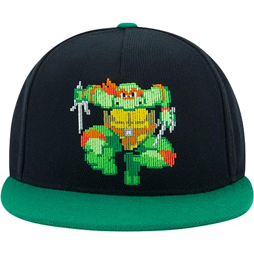 Concept One Teenage Mutant Ninja Turtles Cap, TMNT Erwachsene Skater Snapback Baseballmütze mit Flacher Krempe, Schwarz, Einheitsgre von Concept One