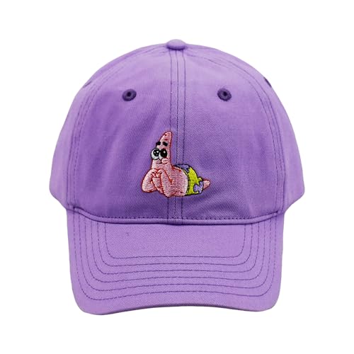 Concept One Uni-Erwachsene Spongebob Squarepants Dad Hat, Patrick Star Adjustable Baseball Cap with Curved Brim Baseballkappe, Flieder, Einheitsgre von Concept One
