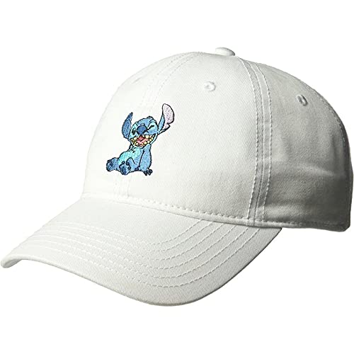 Concept One Unisex Disney Stitch Dad Hat, Adjustable Cotton Baseball Cap with Curved Brim Baseballkappe, weiß, One Size Concept One Unisex Disney Stitch Dad Hat, Adjustable Cotton Baseball Cap with Curved Brim Baseballkappe, weiß, One Size von Concept One